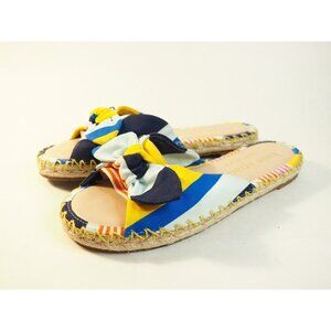 Kate Spade New York Multicolor Striped Bow Saltie Shore Sandals, US Size 7
